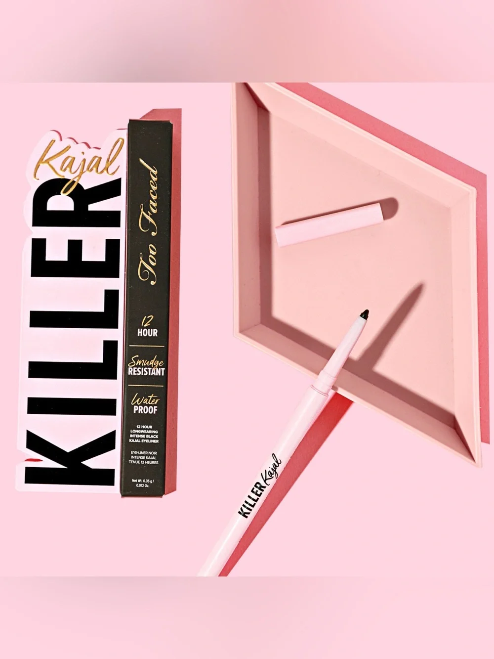 Too Faced Killer Eyeliner Duo - Kajal & 36 Hr Gel Waterproof Liner - Black, NEW - Picture 7 of 12